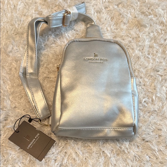 London Fog Handbags - London Fog Silver Backpack